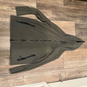 Nike Men's Zip Up Sweater - Olive Green